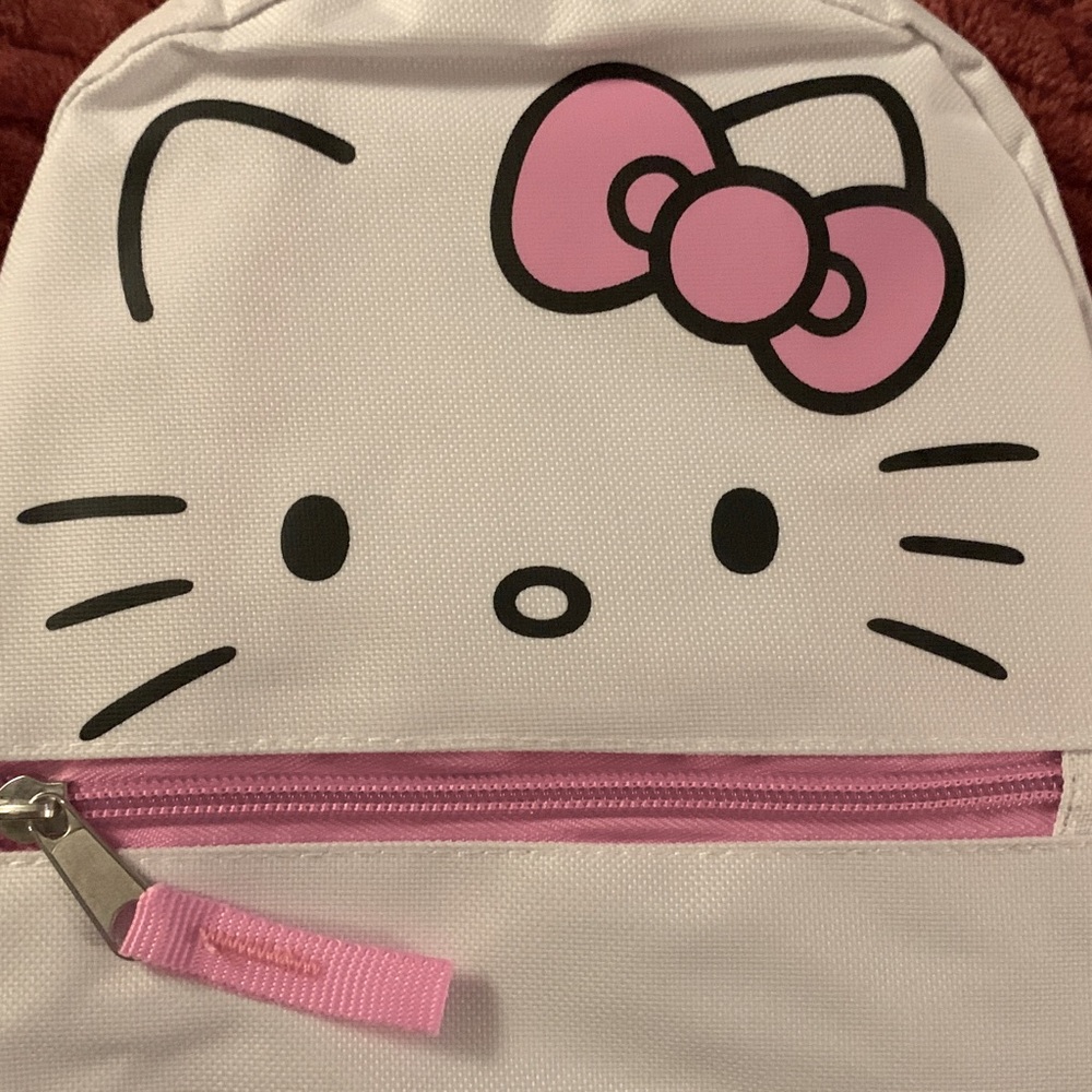 Sanrio Hello Kitty White Mini Backpack w/ Pink Straps - Picture 2 of 9